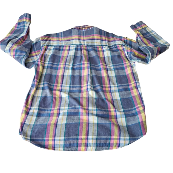 Gant Salty Dog Washed 100% Cotton Plaid Pastel Mens Buttondown XL - Picture 2 of 14